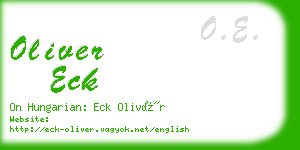 oliver eck business card